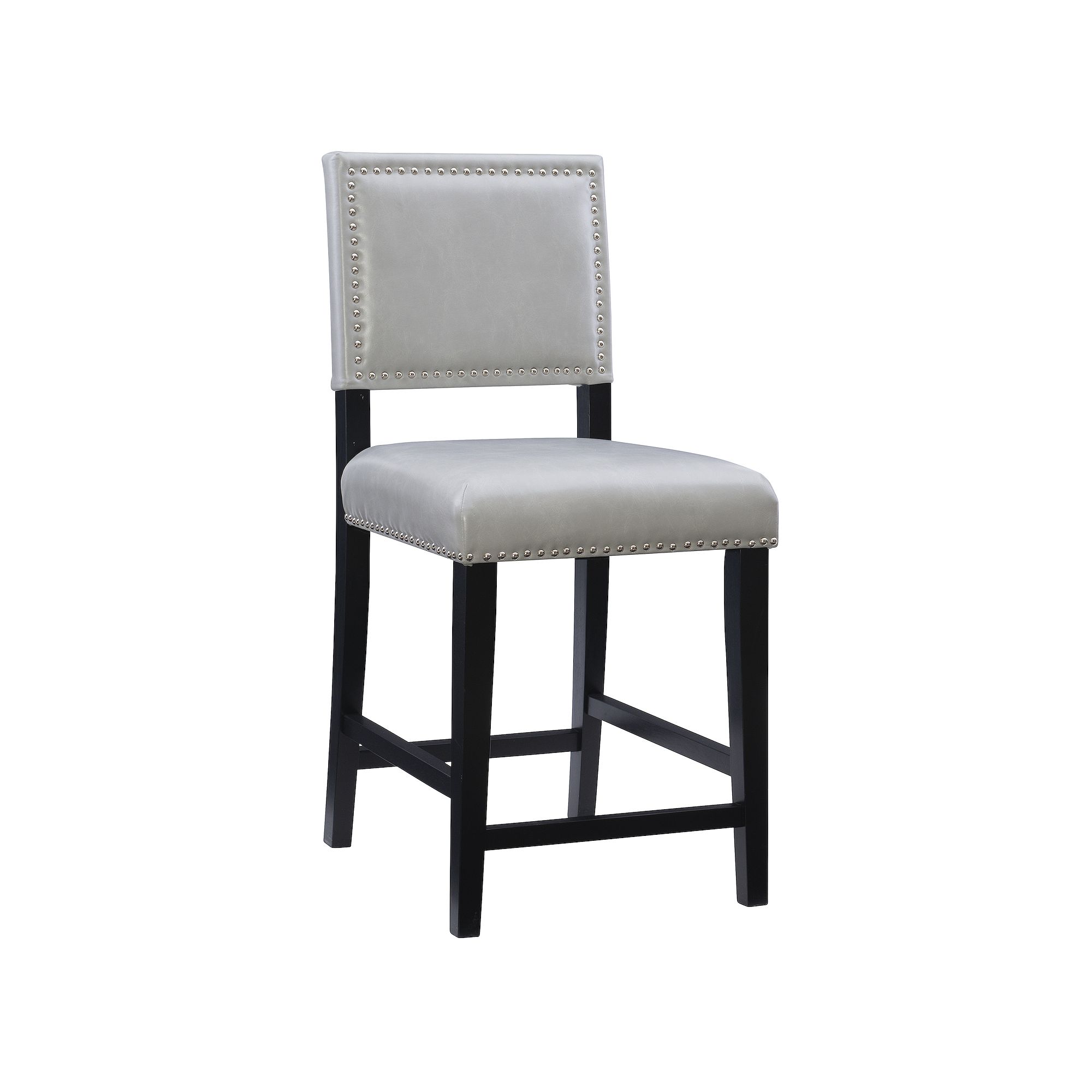 Linon Blake Faux-Leather Counter Stool, Gray