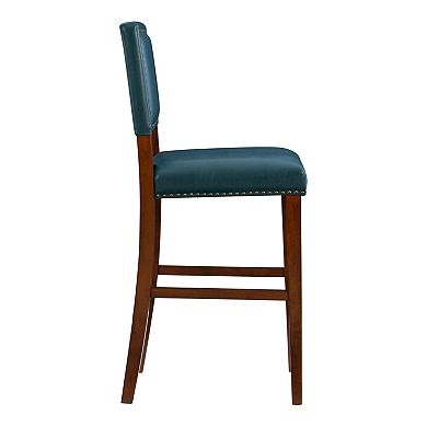 Linon Blake Faux-Leather Bar Stool