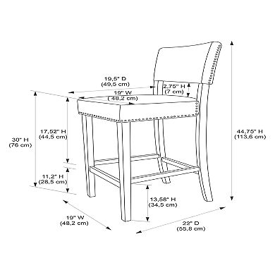 Linon Clayton Bar Stool