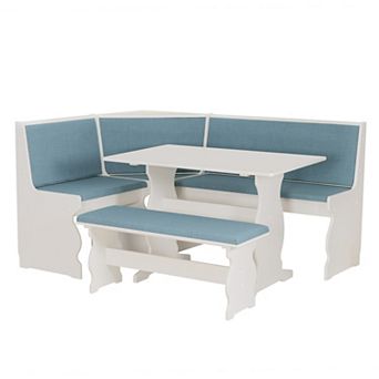 Linon Sasha Nook Dining Table 3 pc Set