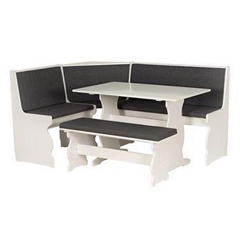 Linon Sasha Nook Dining Table 3 pc Set