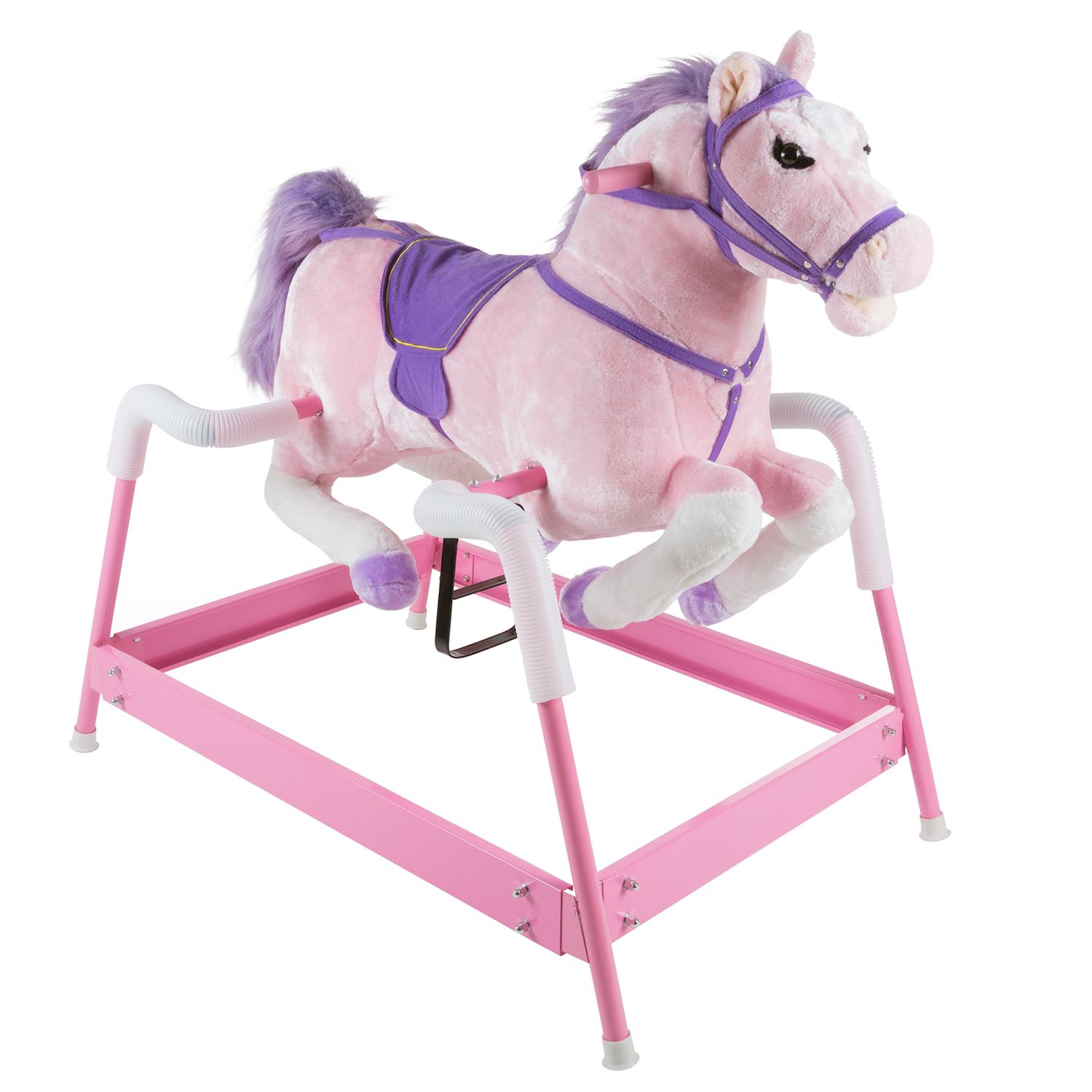 pink rocking horse with sound