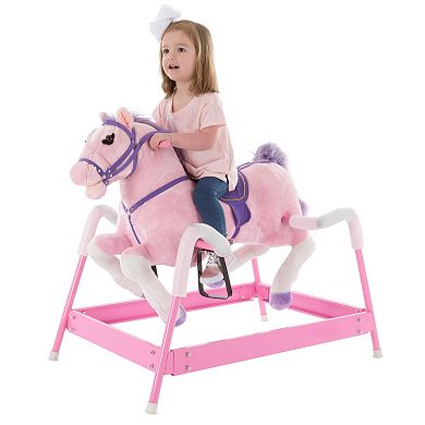 Happy Trails Pink Spring Rocking Horse Ride-On