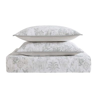 Tropical Plantation Toile Quilt Set