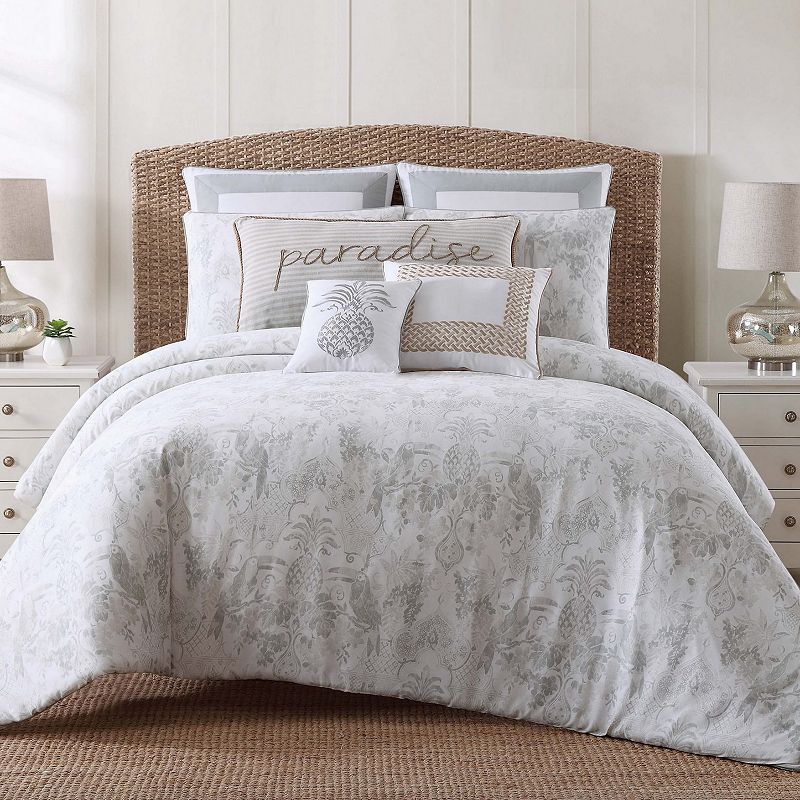 81601667 Tropical Plantation Toile Comforter Set, Turquoise sku 81601667