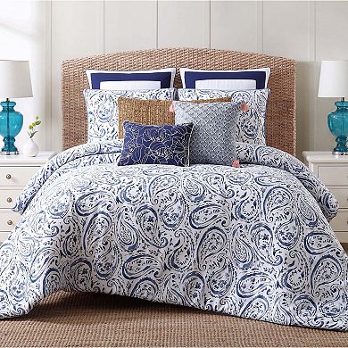Indienne Paisley Embroidered Floral Oblong Throw Pillow