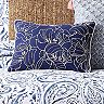Indienne Paisley Embroidered Floral Oblong Throw Pillow