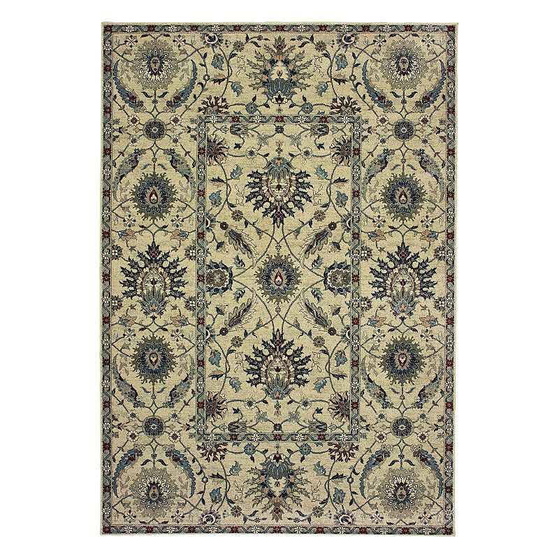 StyleHaven Revere Updated Traditional Floral Rug, Lt Beige, 10X13 Ft