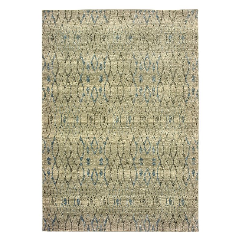 StyleHaven Revere Tribal Geo Rug, White, 10X13 Ft