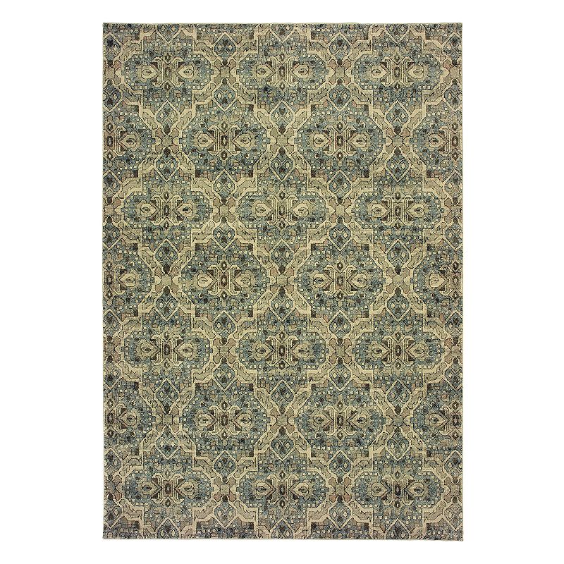 StyleHaven Revere Floral Panel Rug, White, 5X7.5 Ft