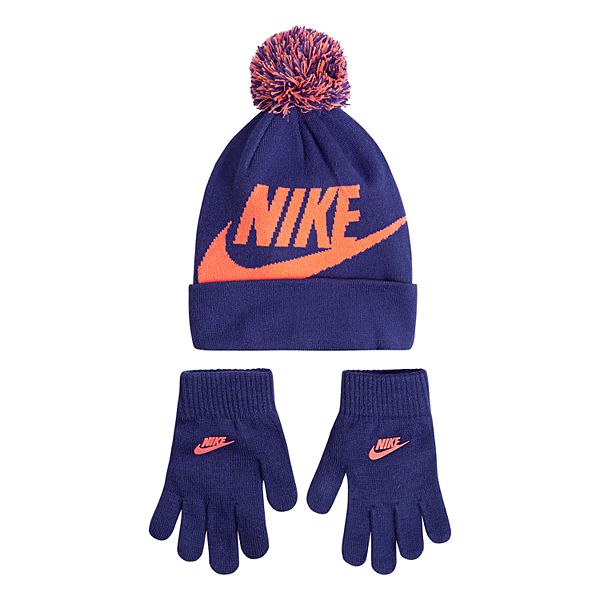 Girls 7-16 Nike Swoosh Hat & Gloves Set