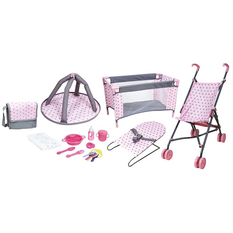Lissi 5-Piece Baby Doll Deluxe Nursery Play Set, Multicolor