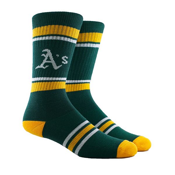 Men's Oakland Athletics Striped Crew Socks