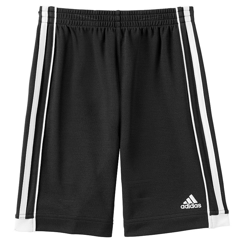 UPC 191358412116 product image for Boys 4-7x adidas Speed Striped Shorts, Boy's, Size: 6, Black | upcitemdb.com