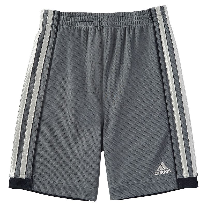 UPC 191358412239 product image for Boys 4-7x Adidas Speed Striped Shorts, Size: 6, Dark Grey | upcitemdb.com