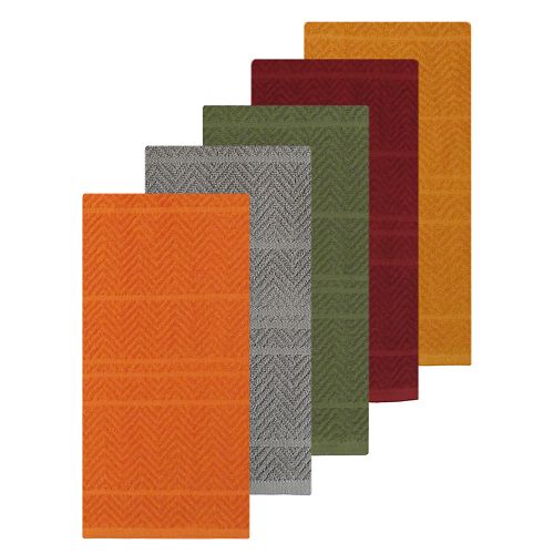 Celebrate Fall Together Chevron Carve Kitchen Towel 5pack