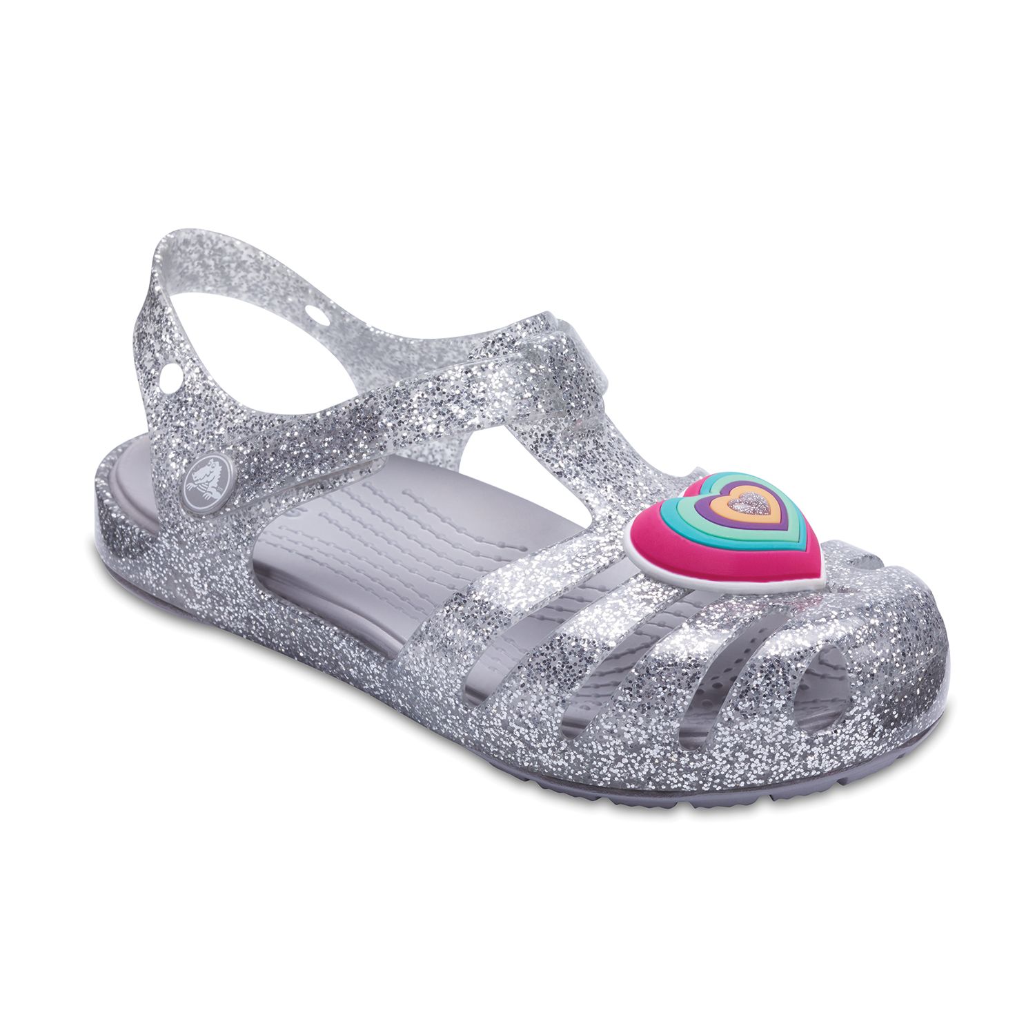 crocs silver sandals