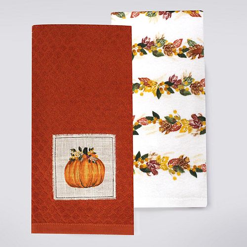 Celebrate Fall Together Pumpkin Patch Kitchen Towel 2-pack