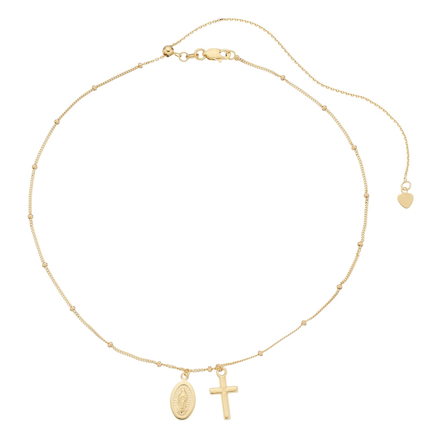 14k gold chain virgin mary