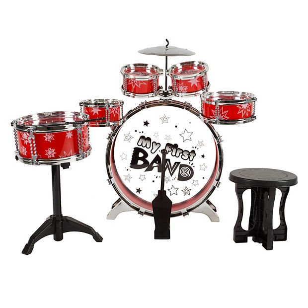 Hey! Play! 7-Piece Toy Drum Set