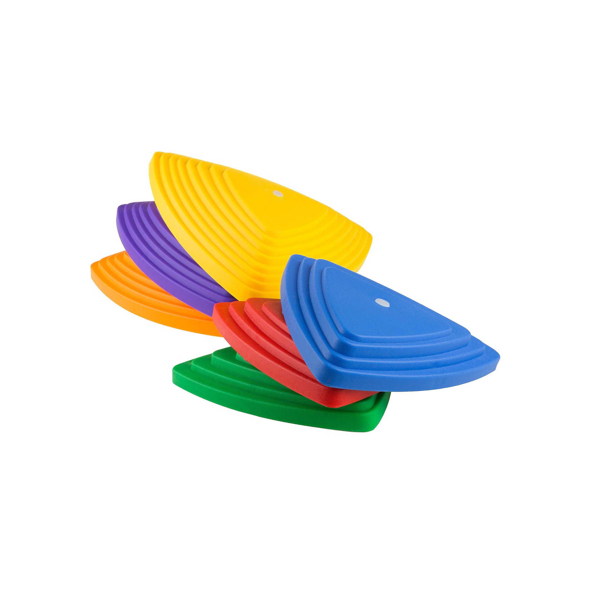 Hey! Play! 6-Piece Triangular Stepping Stones Set, Multicolor
