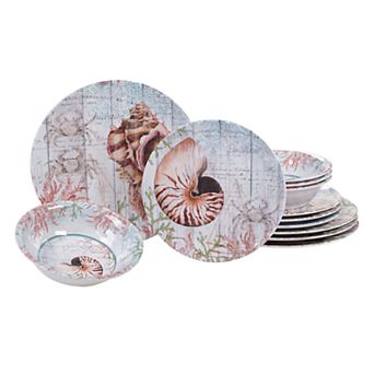 Certified International Sanibel 12 pc Melamine Dinnerware Set