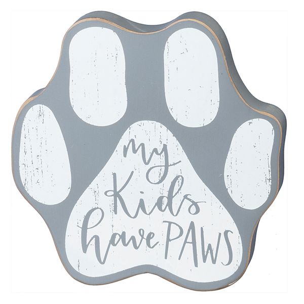 "My Kids Have Paws" Paw Print Table Decor