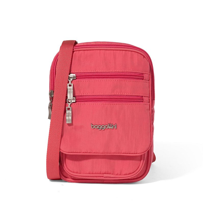 Baggallini Journey RFID-Blocking Crossbody Bag, Pink