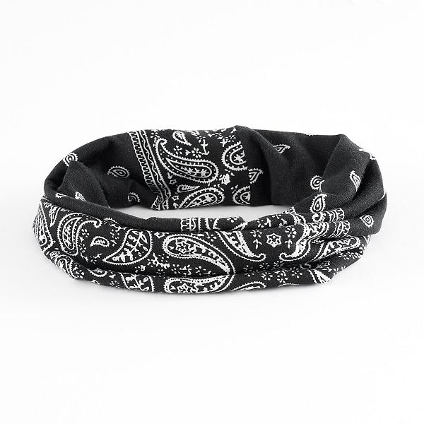 SO® Bandana Print Jersey Head Wrap