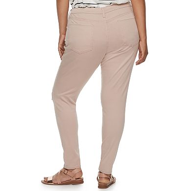 Juniors' Plus Size SO® Low-Rise Twill Jeggings