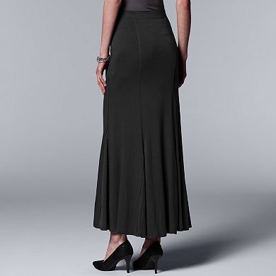 Women's Simply Vera Vera Wang Seamed Black Maxi Skirt