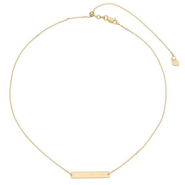 14k Gold Bar Link Necklace