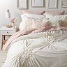 LC Lauren Conrad Floral Ruched Comforter Set with Shams