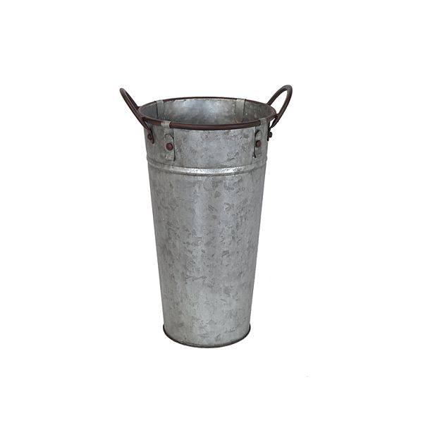 Wholesale Sliver galvanized steel small bucket with handle 3L 4L- metal  galvanized bucket for rustic color garden tools 9.8 inch - NAM KIGI CO.,LTD