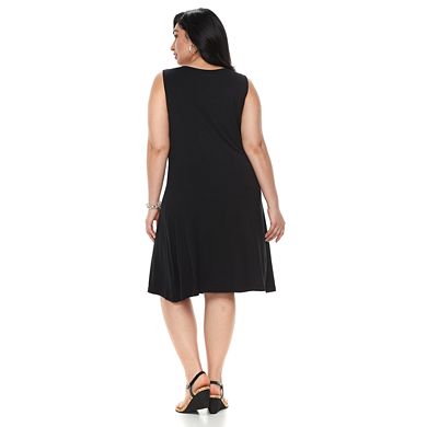 Plus Size Croft & Barrow® Pintuck Sleeveless Dress