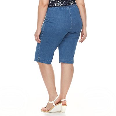 Plus Size Croft Barrow Pull On Skimmer Denim Shorts