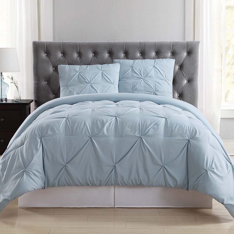 Truly Soft Pleated Comforter Set, Blue, Twin XL