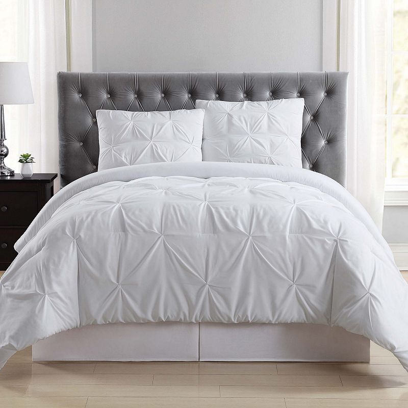 Truly Soft Pleated Duvet Cover Set, White, Twin XL