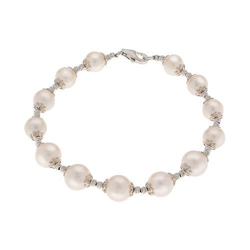 PearLustre by Imperial Sterling Silver Freshwater Cultured Pearl Bracelet