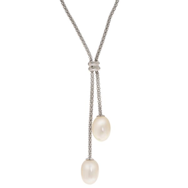 PearLustre by Imperial Sterling Silver Freshwater Cultured Pearl Lariat ...