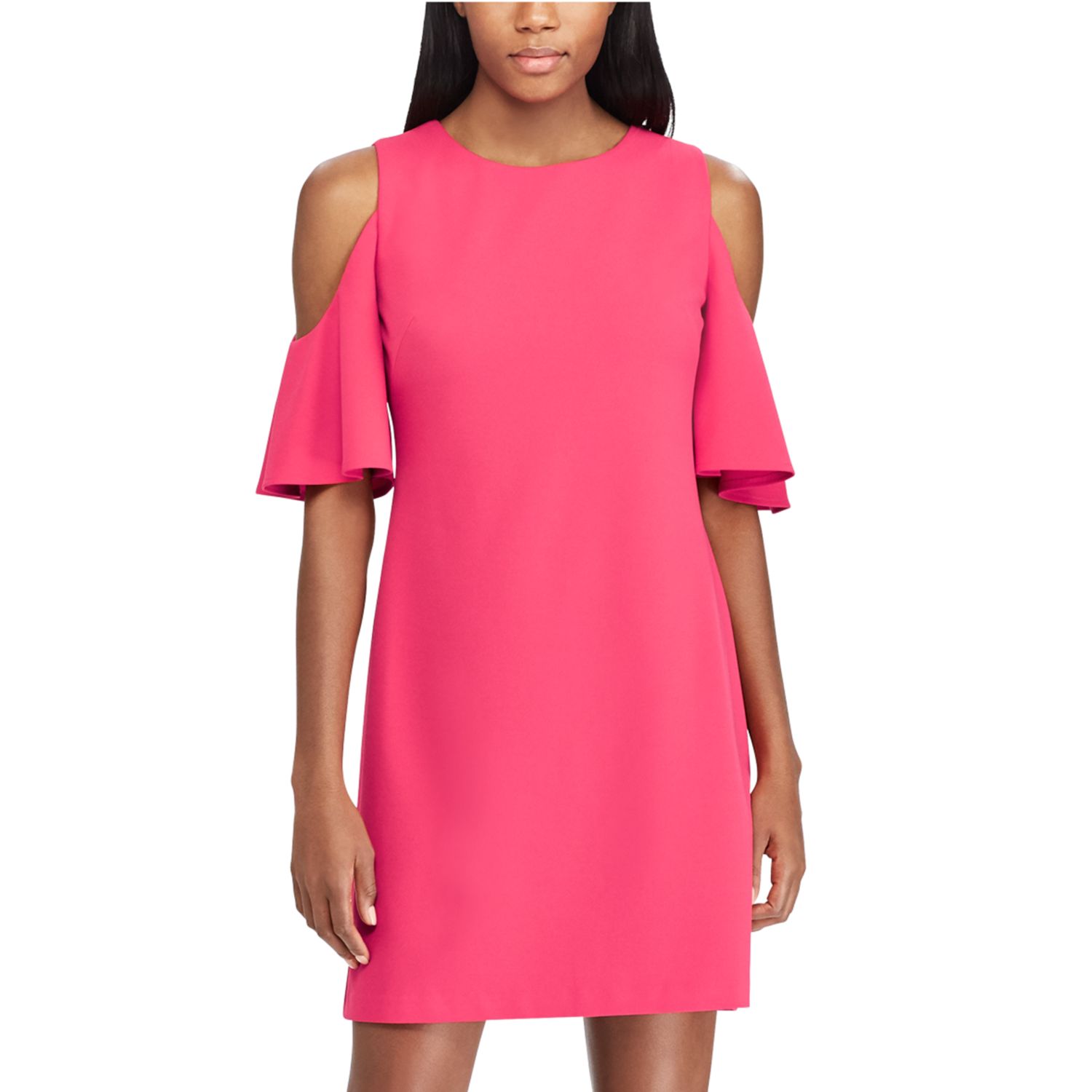 cold shoulder a line dress