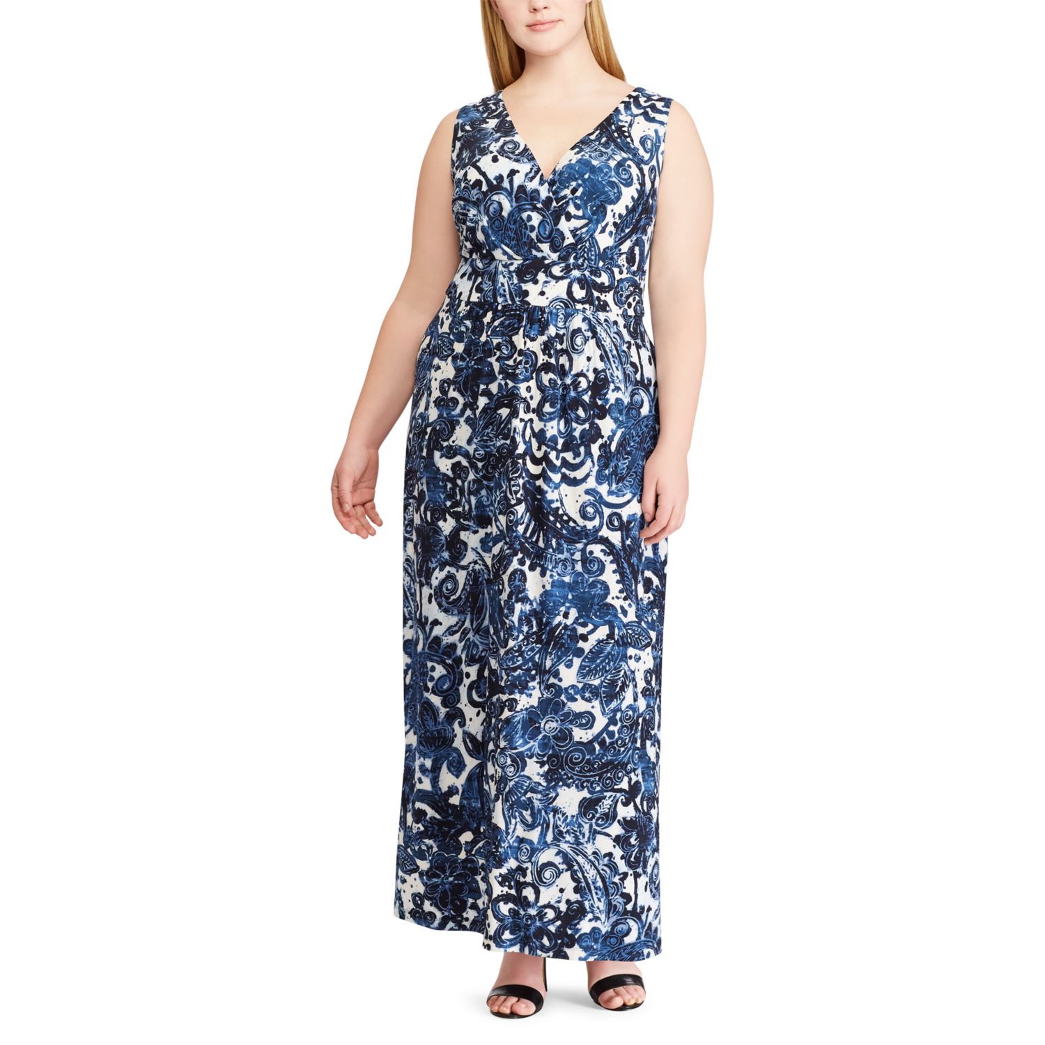 paisley casual plus size maxi dresses
