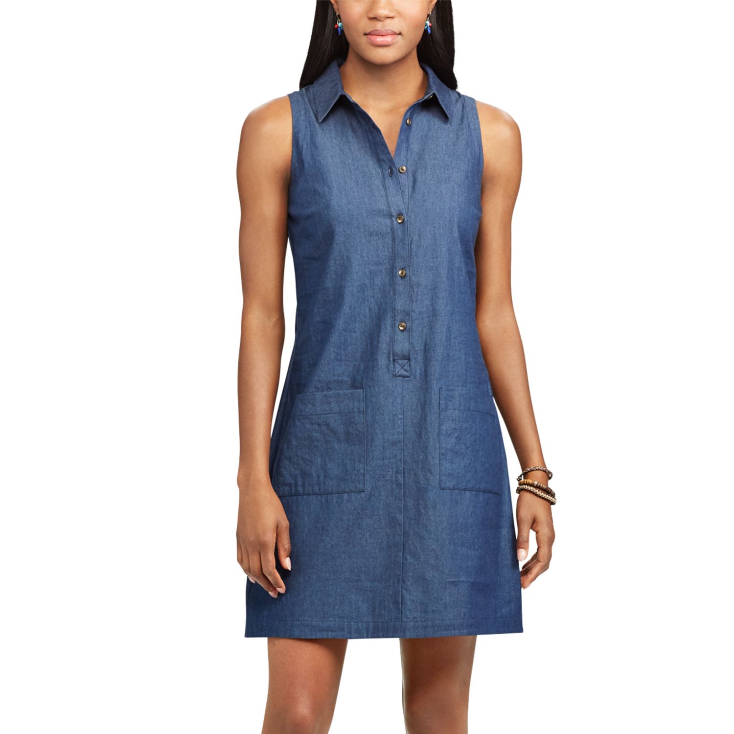 chambray shirt dress