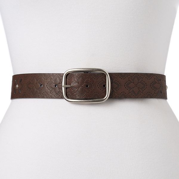 Ladies 34mm Bonded Leather Belt ***AVAILABLE IN SIZES S,M,L,XL*** SILVER 