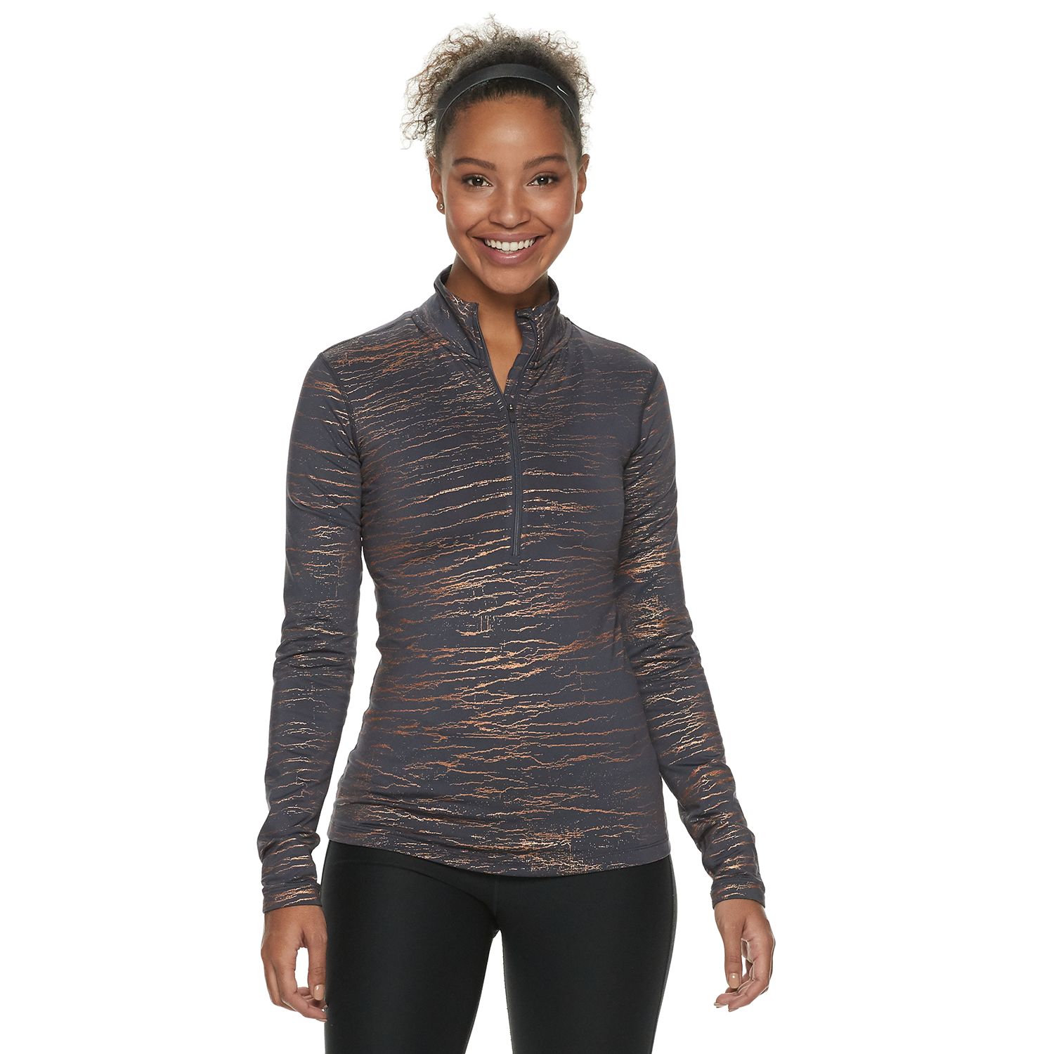 women's nike victory metallic crackle top