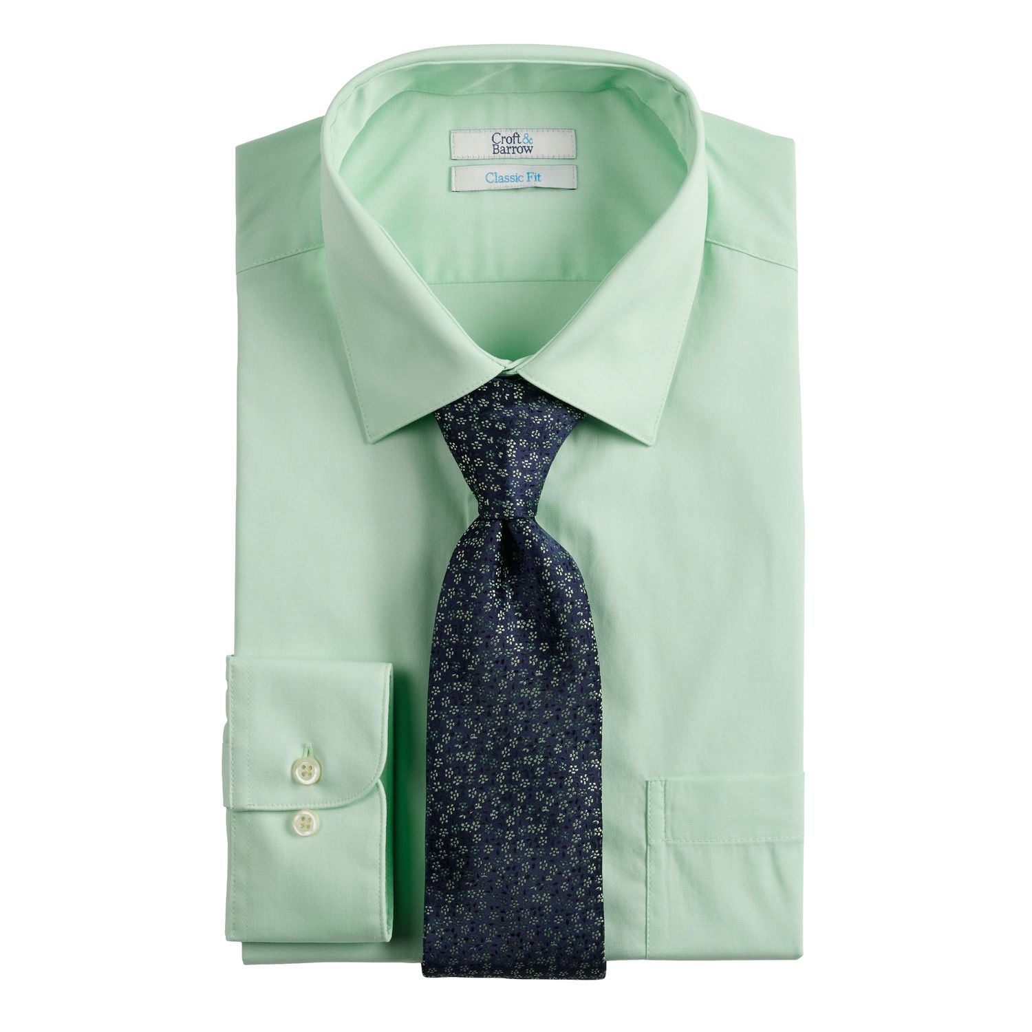 big and tall green dress shirt