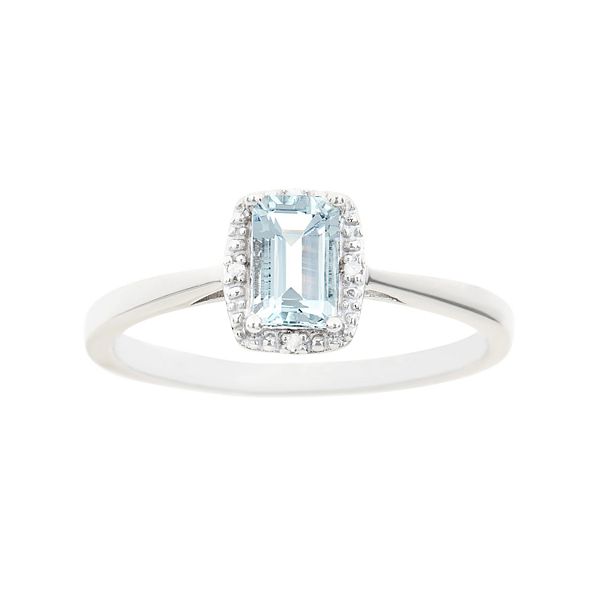 Kohls store aquamarine ring