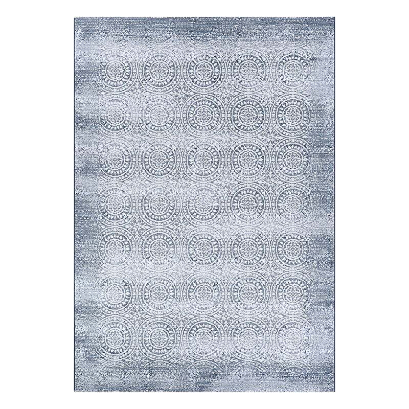 Couristan Marina Unison Medallion Rug, Blue, 8X11 Ft