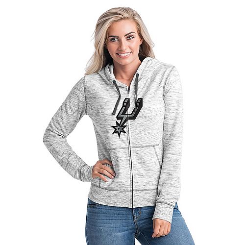 San Antonio Spurs Antigua Victory Pullover Sweatshirt - Heather Gray