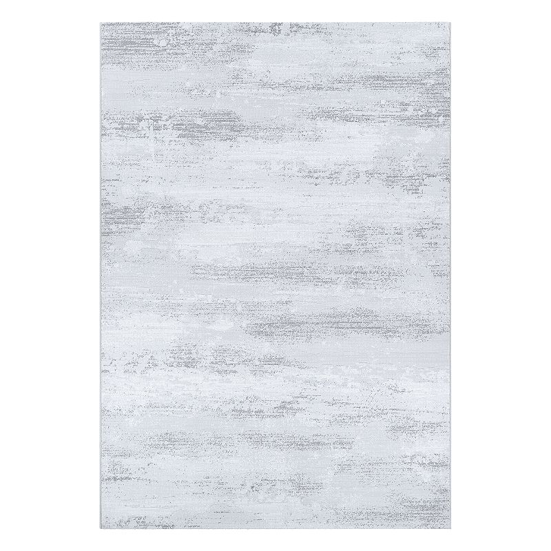 Couristan Serenity Virga Abstract Rug, Grey, 5X7.5 Ft